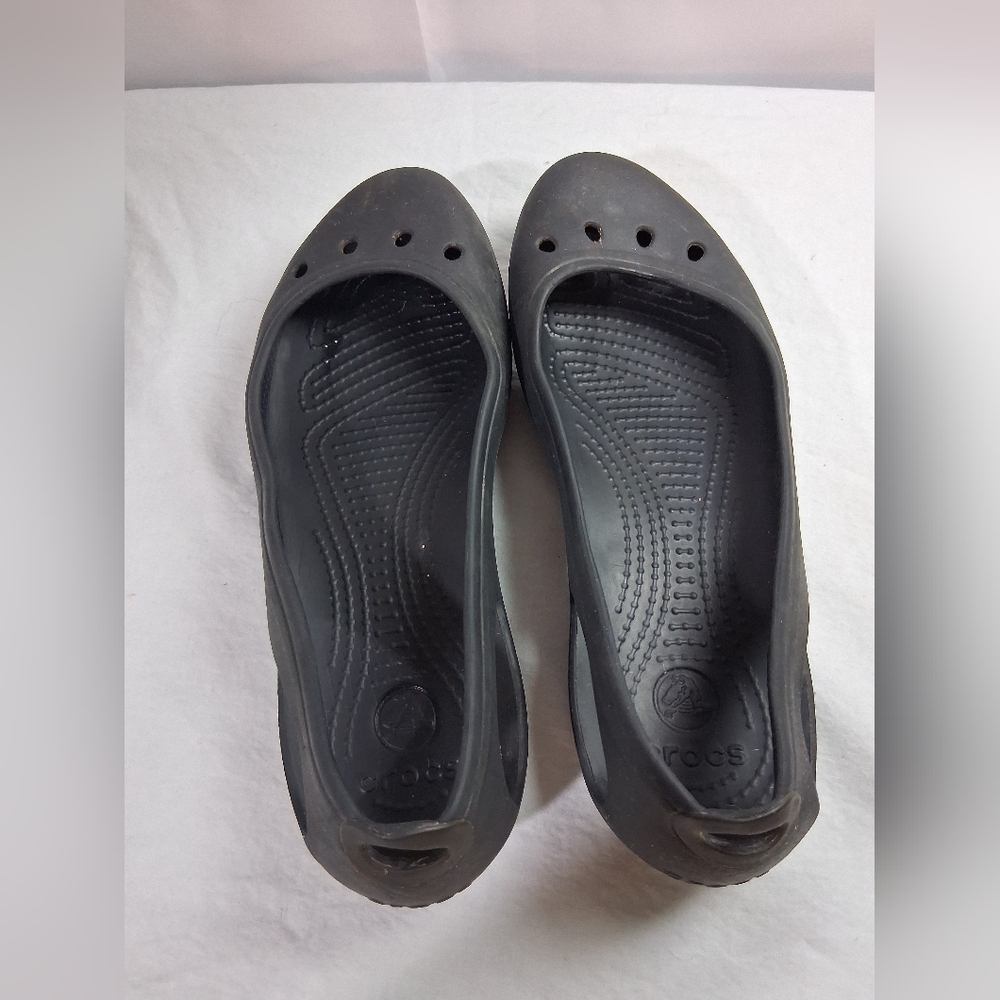 Crocs Black Ventilated Clogs Mules Size 8